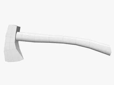 Axes low poly two Low-poly 3D model