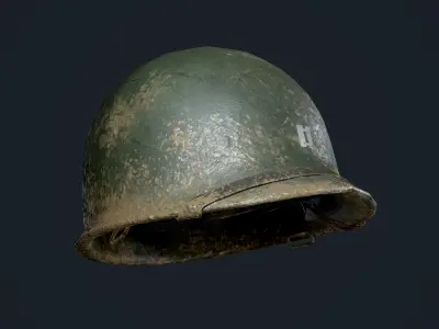 WW2 American Soldier Military Helmet Game Ready Low-poly 3D model order