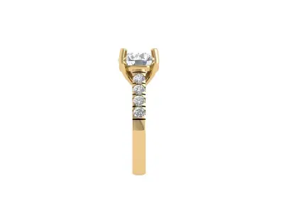  Solitaire Engagement Ring 3D print model 4