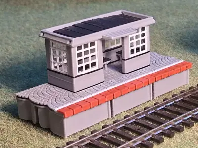 Single Edge Platform Shelter 1-87 FDM color 3D print model