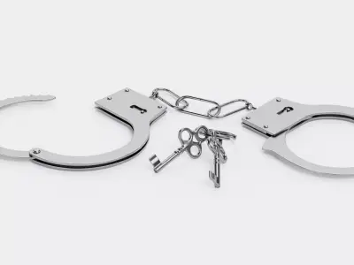 Handcuffs with Keys - Realistic Metal Restraint Set 3D model
