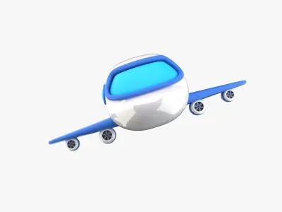 Plane 3D Illustration 3D model