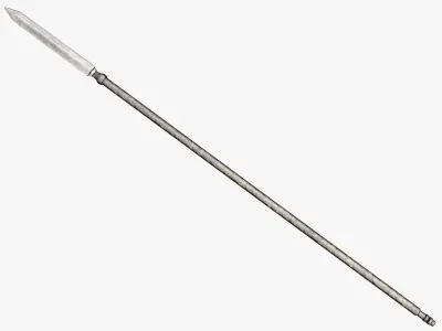 Medieval Spear Low-poly 3D model 7