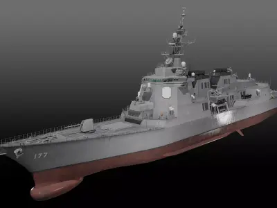 JS Atago DDG-177 3D model