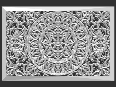 MANDLA - wood carved wall art 3D model
