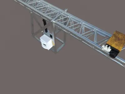 TELESCOPIC  TOWER SYSTEM Low-poly 3D model