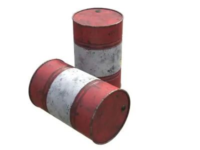 Old Barrel photorealistic Low-poly 3D model