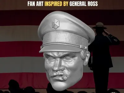 Admiral Ross head for action figures 3D print model purchase