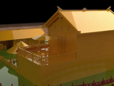 Chinese ancient house  3D model purchase