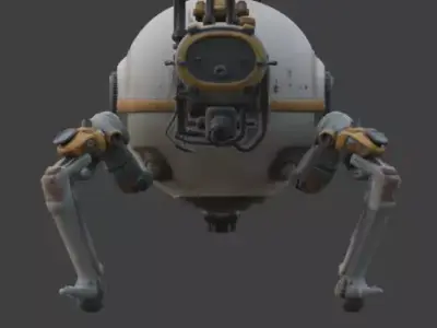 Sci-Fi Maintenance Drone 3D Model v3 Low-poly 3D model
