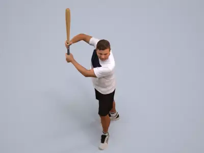 00566Omar004 - Adult Middle Eastern man exercising in summer 3D model