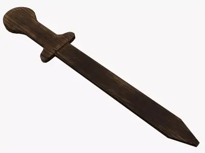 Medieval weapons Low-poly 3D model 9