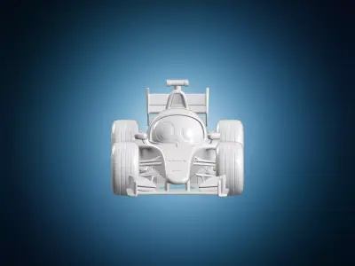 Chibi F1 Racing Car 3D print model