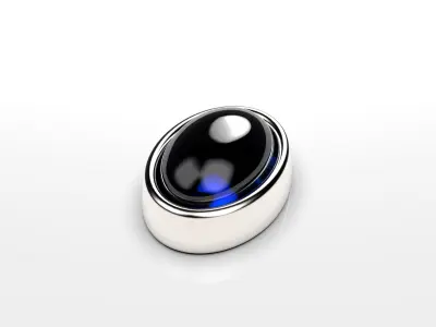A package of oval cabochon flush settings  ring heads pendant 3D print model