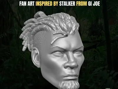 Dreadlock Stalker Head for Action Figures 3D print model purchase