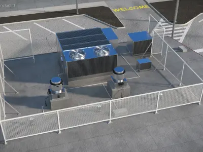  Rooftop Ventilation System with Dual Fans 