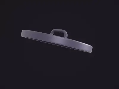 Cartoon Lid with Handle 3D model