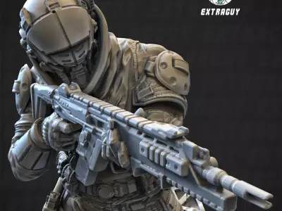 Omnibus Pilot 100mm and 32mm 3D print model