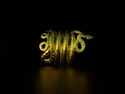 3d Model of  Snake Ring from Ancient Age 3D print model