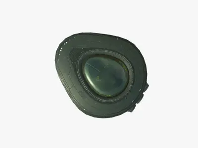 Alien Spaceship UFO C05 Dark Green - Sci Fi Spacecraft Design Low-poly 3D model