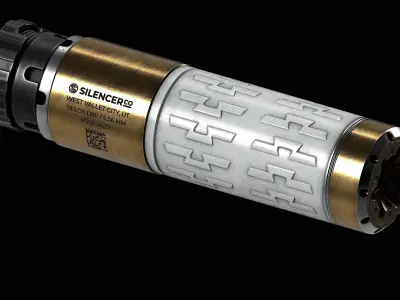 Suppressor SilencerCo Velos LBP Low-poly 3D model