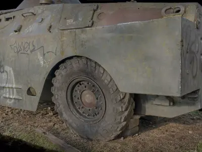 Soviet BRDM-2 Military Vehicle - Gaussian Splatting 3D model