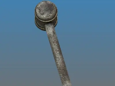 Medieval Hammer Low-poly 3D model get