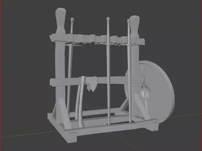 WeaponRack Low-poly 3D model