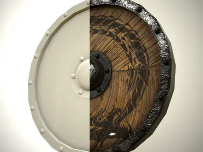 Stylized Shield Low-poly 3D model buy