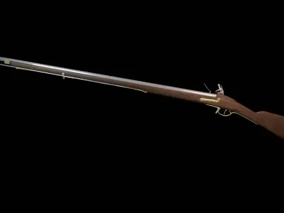 Brown Bess Musket Low-poly 3D model