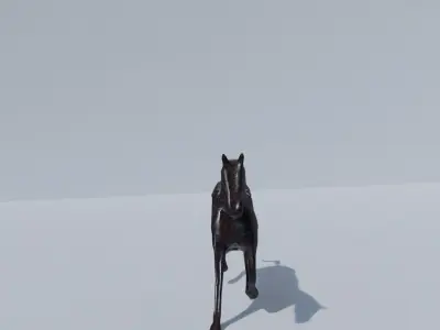 Low poly horse animations pack Free low-poly 3D model