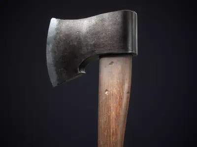 Classic Axe Low-poly 3D model