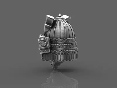 Head samurai 3d model for 3d printing 3D print model 3D print model