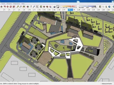 Sketchup Commercial Complex B2 3D model