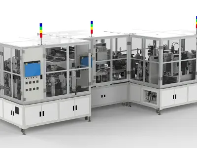 Automatic Lithium Battery Insurance Welding Machine 3D model