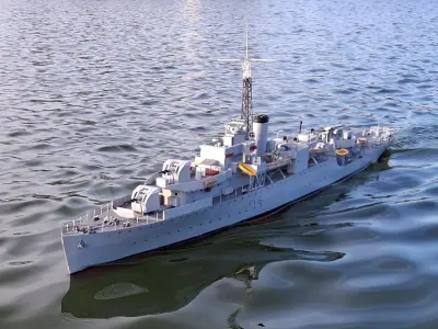 HMS Amethyst  Black Swan Sloop radio controlled working model 3D print model