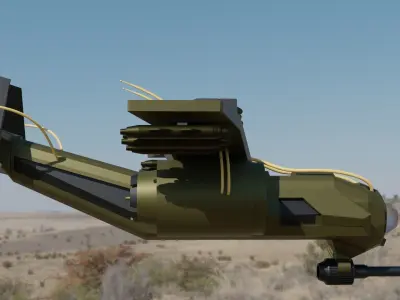 Drone-2 Low-poly 3D model 3D model