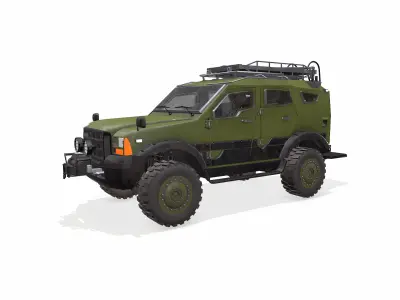 Armored Car Low-poly PBR Low-poly 3D model