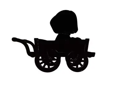 Wooden Cart 3D Printable Model 3D print model order