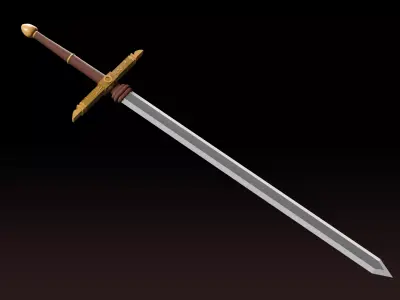 Frieren Demon Sword Low-poly 3D model