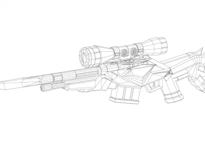 Seahorse Sniper Game Ready 3D Model Low-poly 3D model