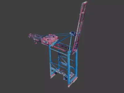 Container crane 2 exported from google maps Free 3D model