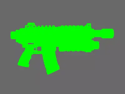 Space Knights AR Style Combat Rifle NOHAND 3D print model