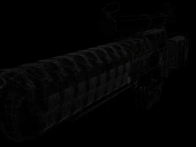 Sci-fi gauss rifle Free low-poly 3D model