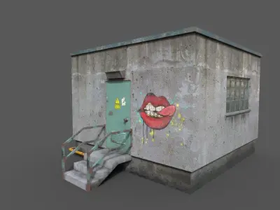 Roof Exit low-poly 3D model Low-poly 3D model