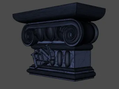 Decorative pilasters 3D model - Free Sample Free 3D model