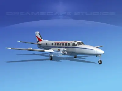 Beechcraft B99 Allegheny Commuter 1 3D model