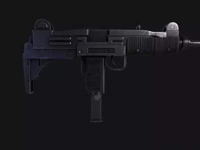 UZI Submachine Gun Low-poly 3D model purchase