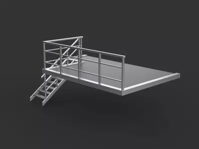 industrial stair 3D model purchase