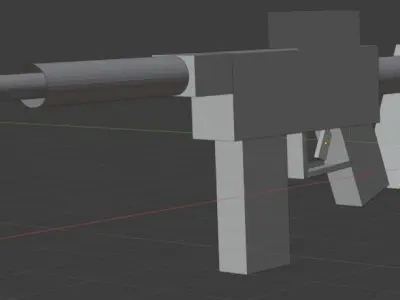 Low Poly Gun Free low-poly 3D model shop